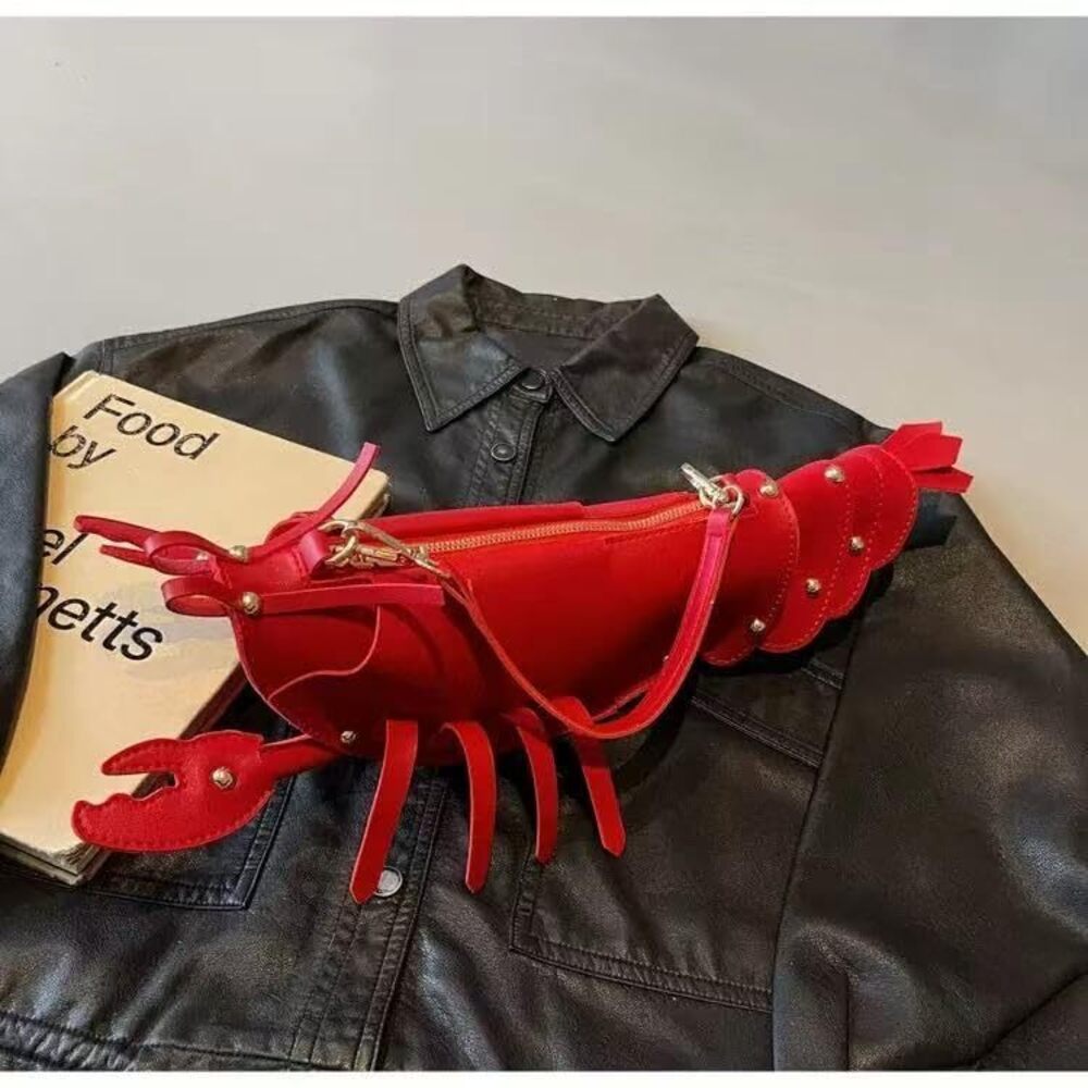1953 Cute 3D Lobster Shoulder Bag Crossbody Bag, Novelty Purse, Unique - Picture 3 of 7